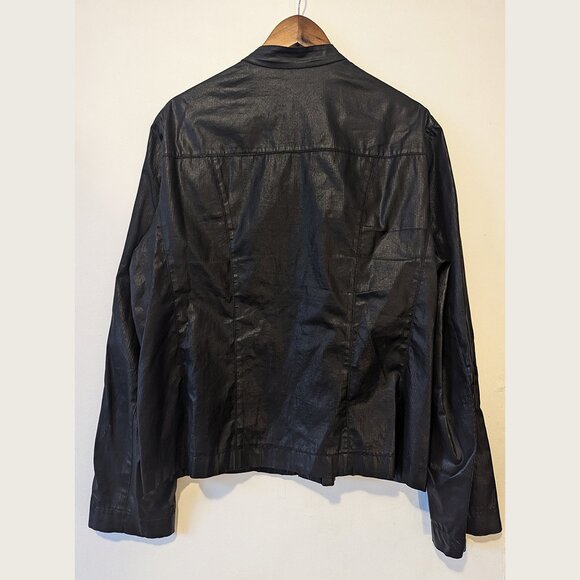 PHILIPPE DUBUC - Waxed cotton biker jacket - Sz 42 - Picture 4 of 11